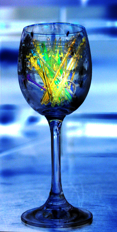 lastra di un bicchiere di spade