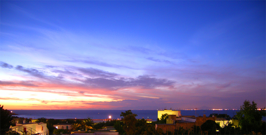 Skyline con tramonto...