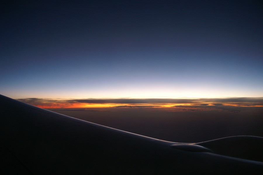 Volando sul tramonto