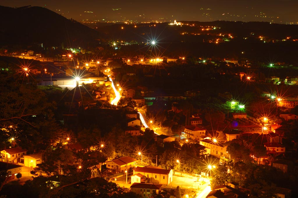 Panorama notturno da Castelvecchio