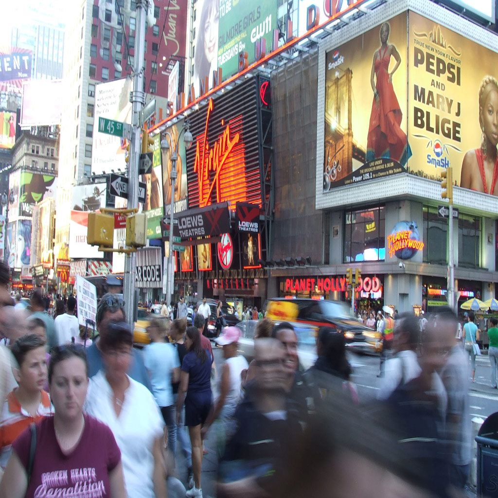 Times Square moving