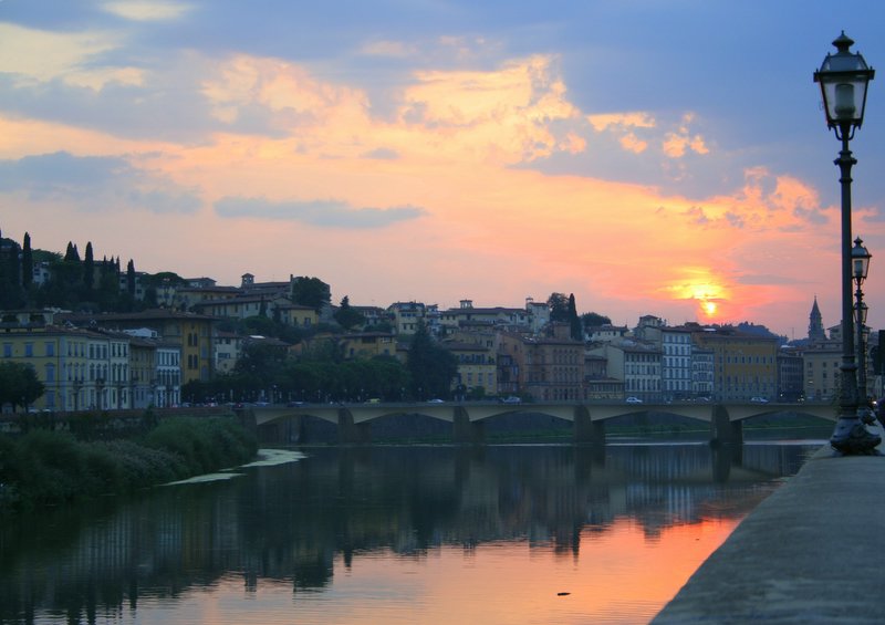 Tramonto sull'Arno