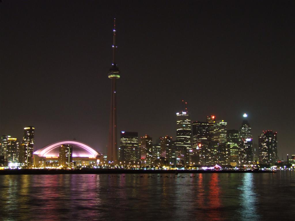 Toronto's skyline by night