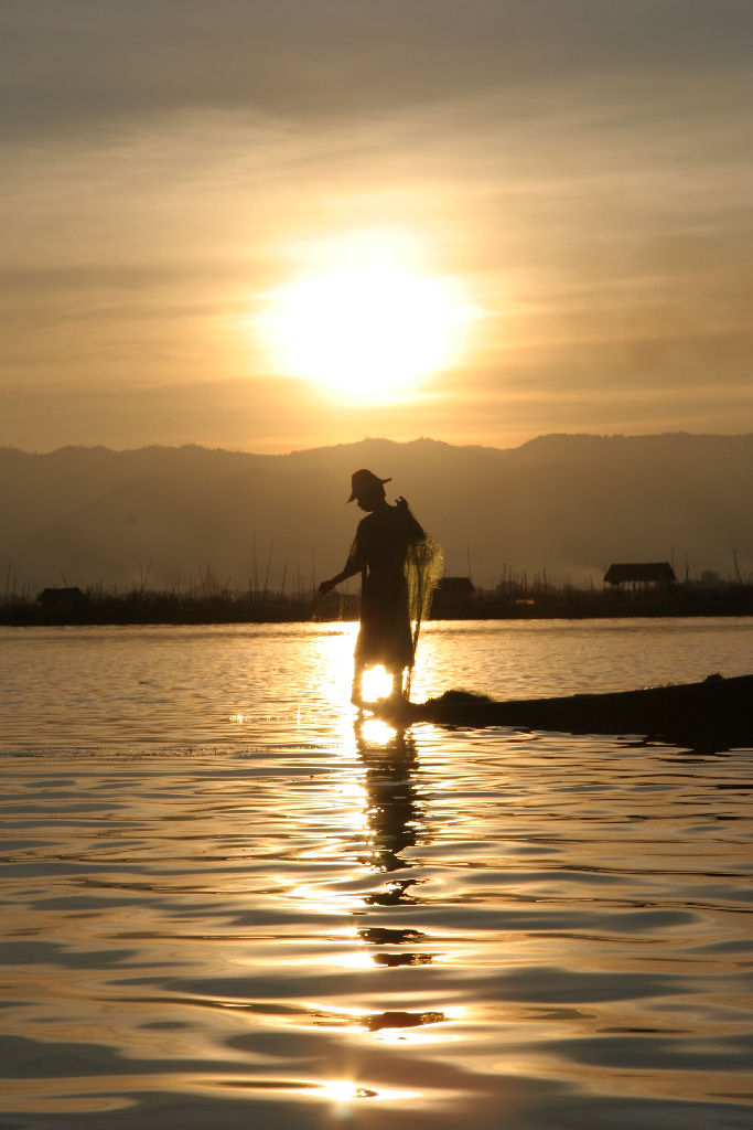 Myanmar - Sunset on Inle Lake
