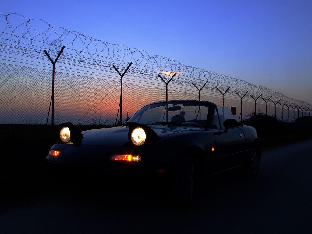 Sunset on my Miata