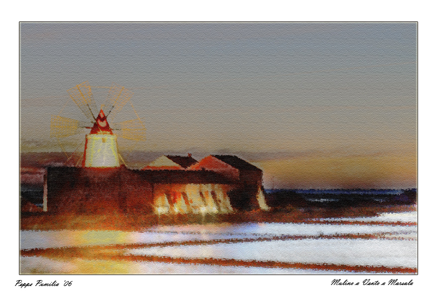Mulino a Marsala su Tela