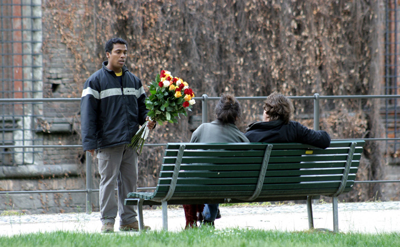 Il venditore di fiori