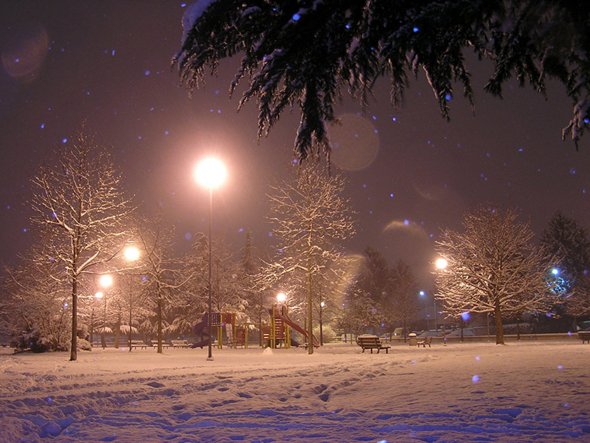 nevicata notturna