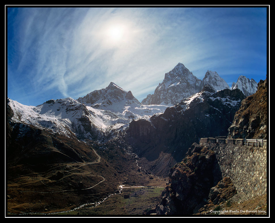 Il Monviso e le vette circostanti.