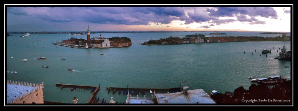 Tramonto invernale su San Giorgio e la Giudecca.