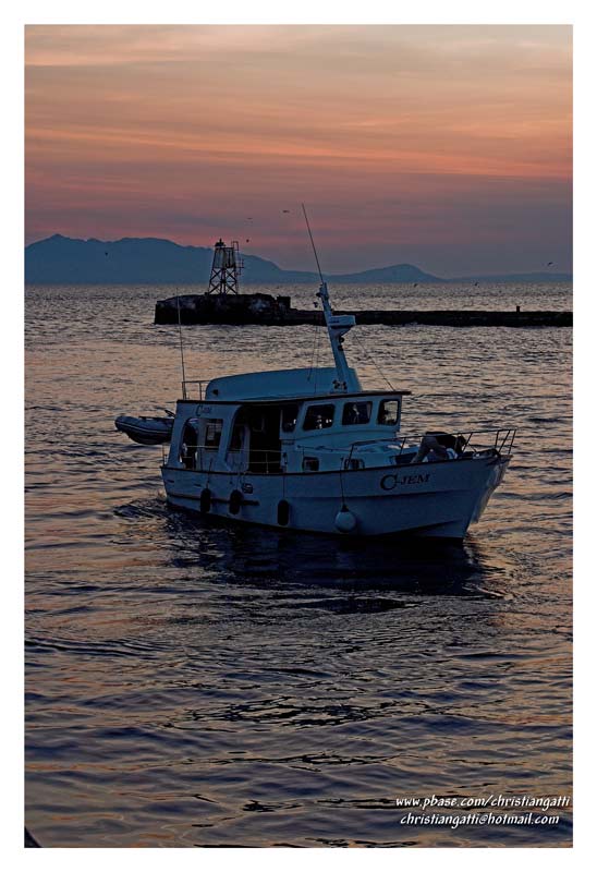 boat at the end of the day