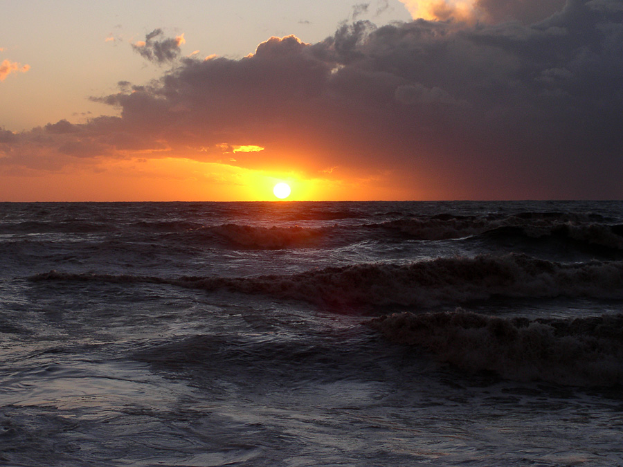 tempesta al tramonto