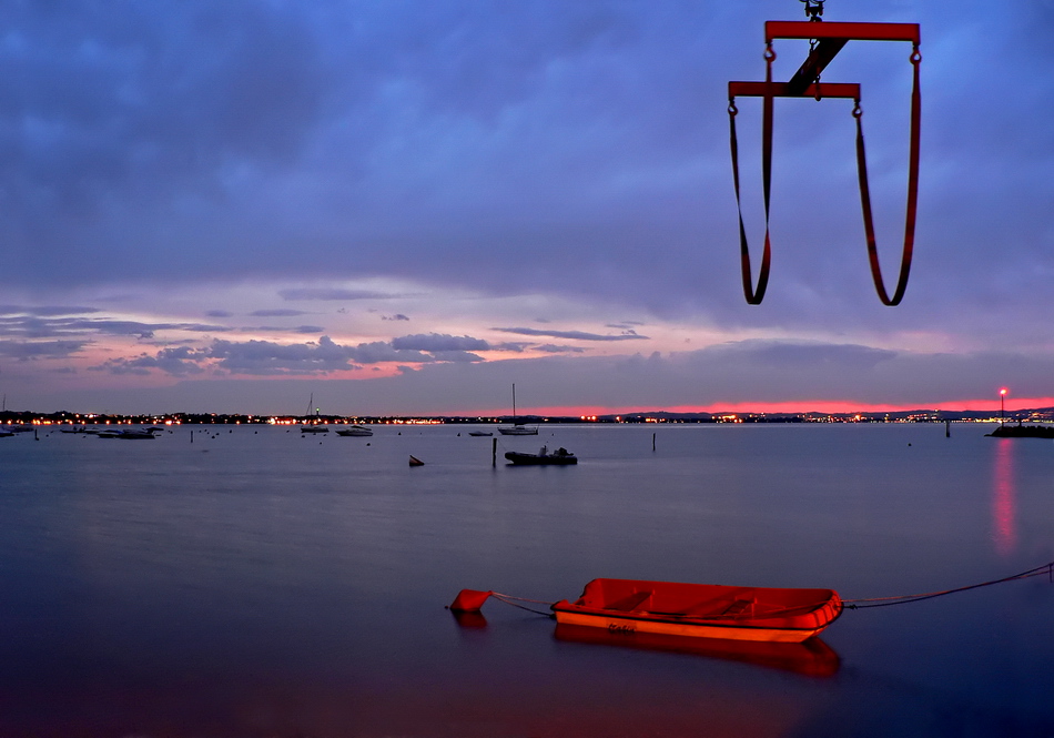 Tramonto di una barca