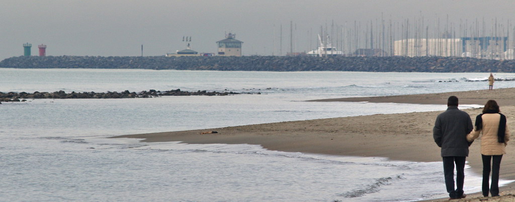 Sul bagnasciuga d'inverno