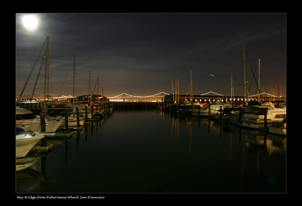 Bay Bridge from fishermans wharf, San Francisco