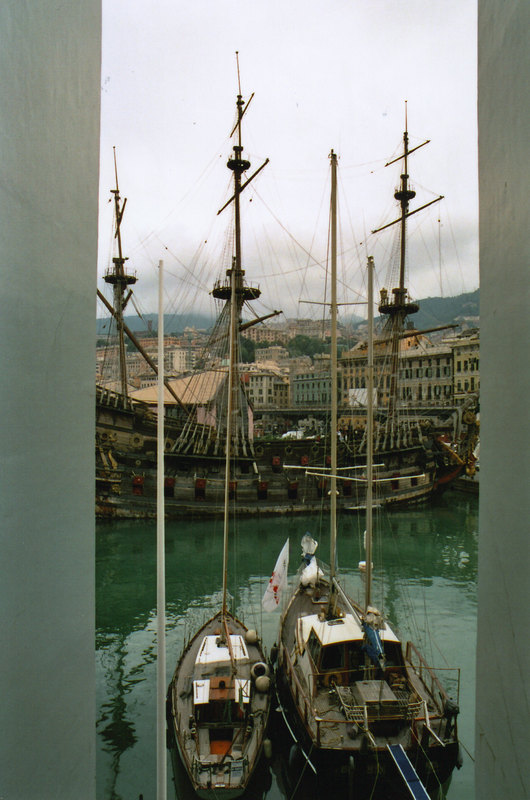 Il porto di Genova visto dall'Acquario