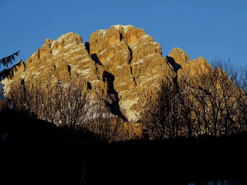 Dolomiti:tramonto sul monte Cristallo