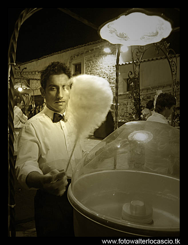 Venditore di zucchero filato