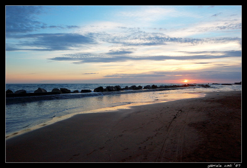 Quadretto: Tramonto Al Mare