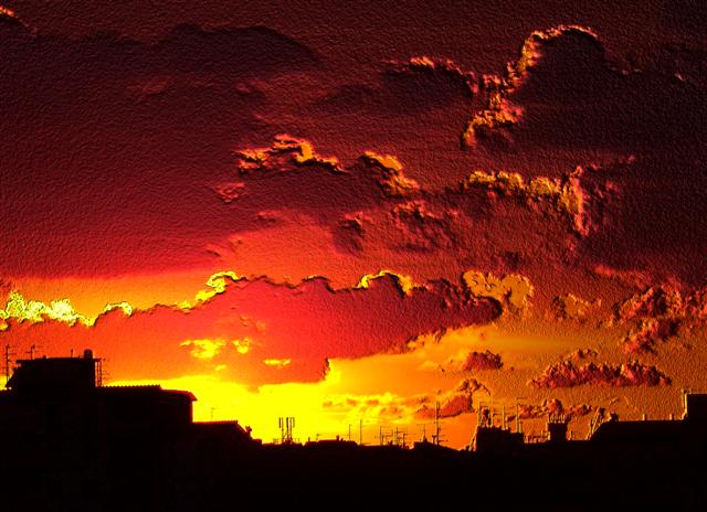 TRAMONTO..IN RILIEVO