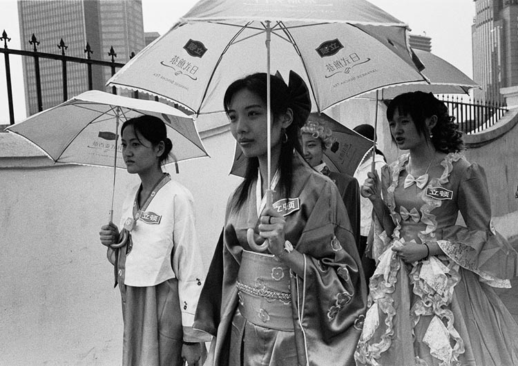 Ombrelli in Pudong District Shanghai, Cina 2006