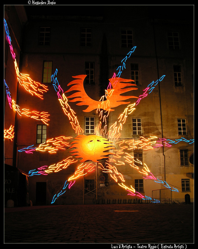 Torino - Luci d'Artista - Teatro Regio ( Entrata Artisti )