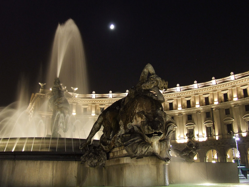 Fontana della Repubblica by night 2