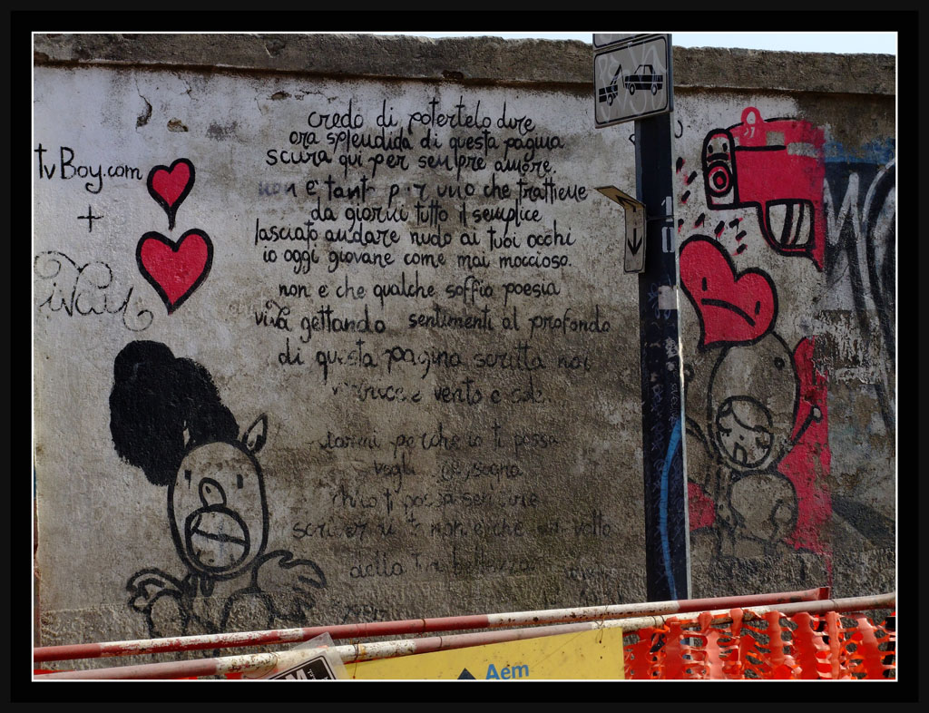 Unfinished poem on a wall...