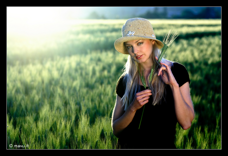 Katrin in the fields