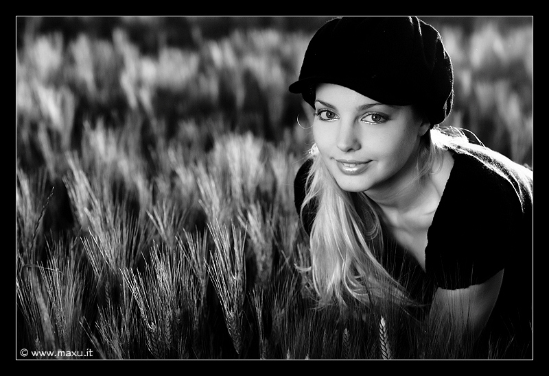 Katrin in the fields