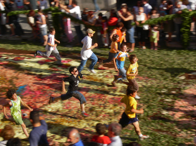 Corsa sull'infiorata