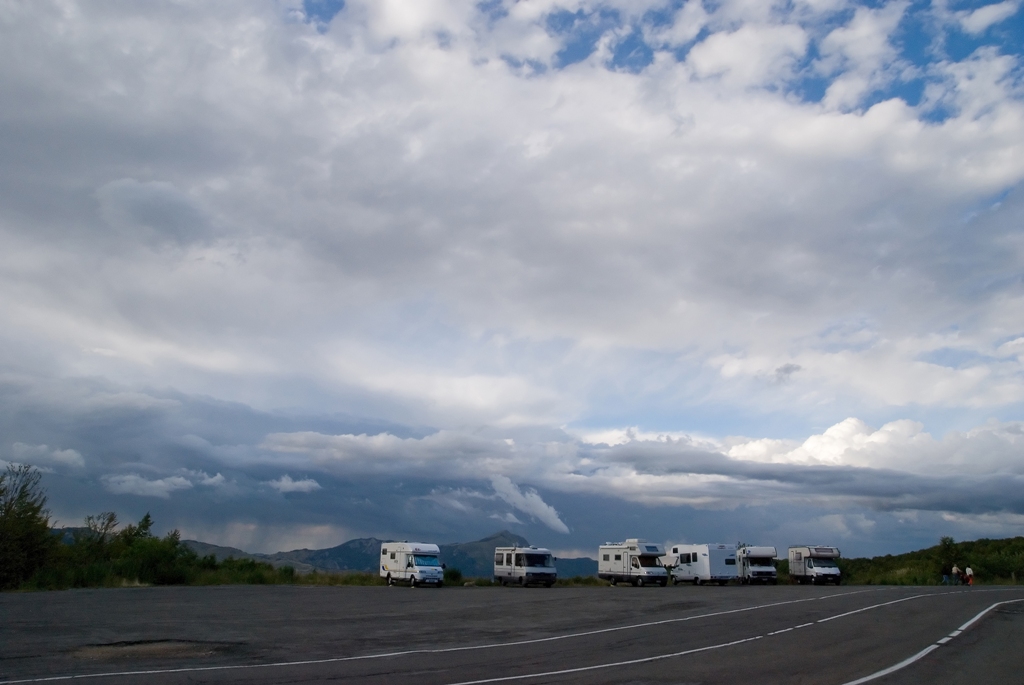 il parcheggio dei caravan