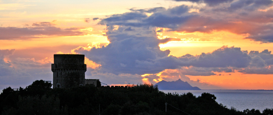 The tower among sky sea & earth....