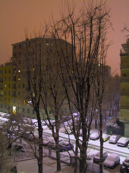 milano, 18 gennaio 2005: nevica