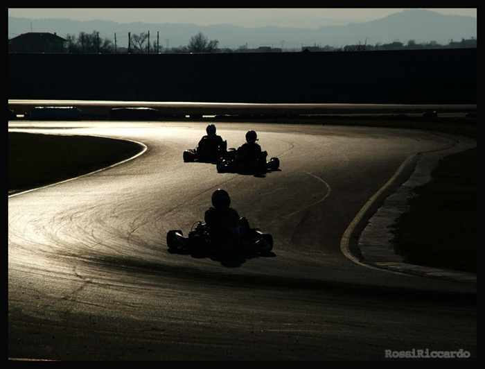 Il sabato....le prove ai gokart dell'Happy Valley