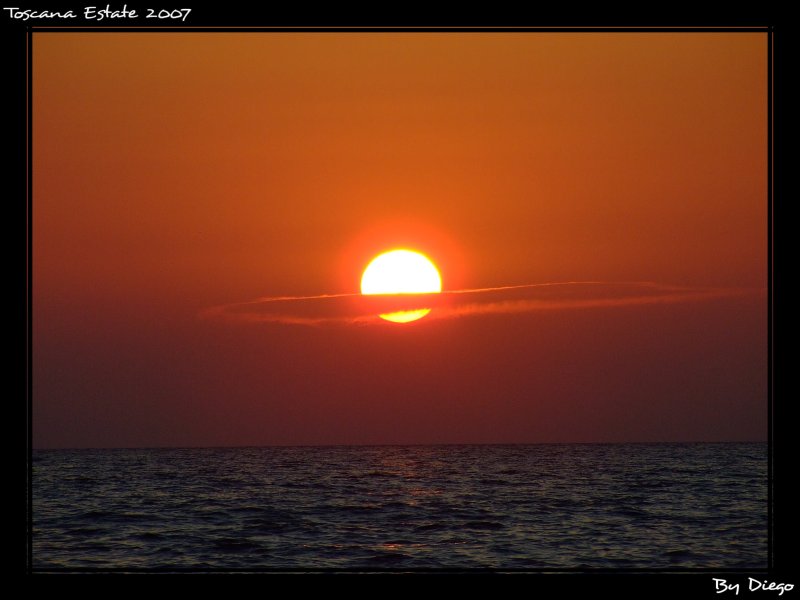 Tramonto sul mare - Toscana