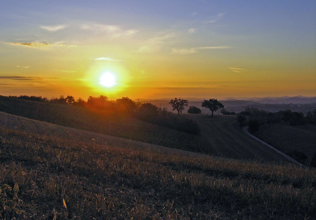 Campagna al tramonto