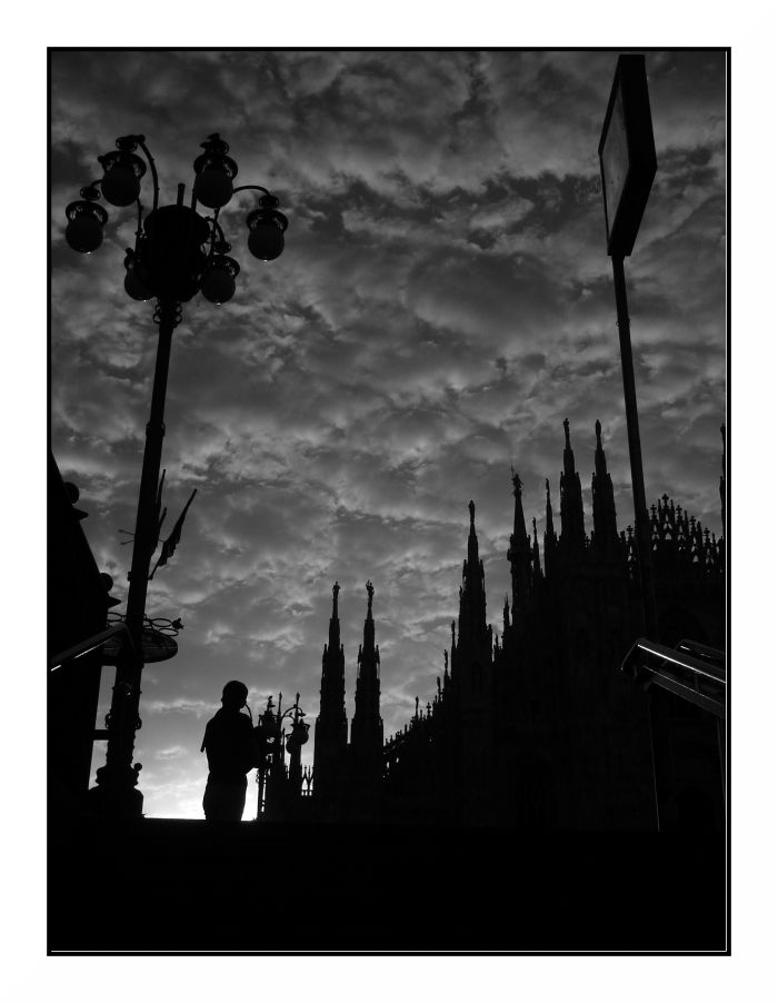 Uscendo dal metr� la mattina presto....