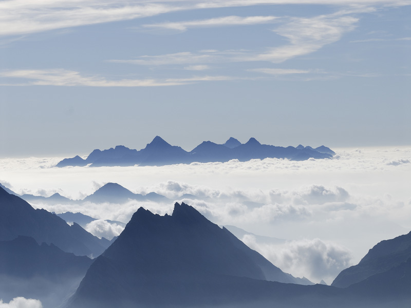 dalla terrazza di punta helbronner 3462m.