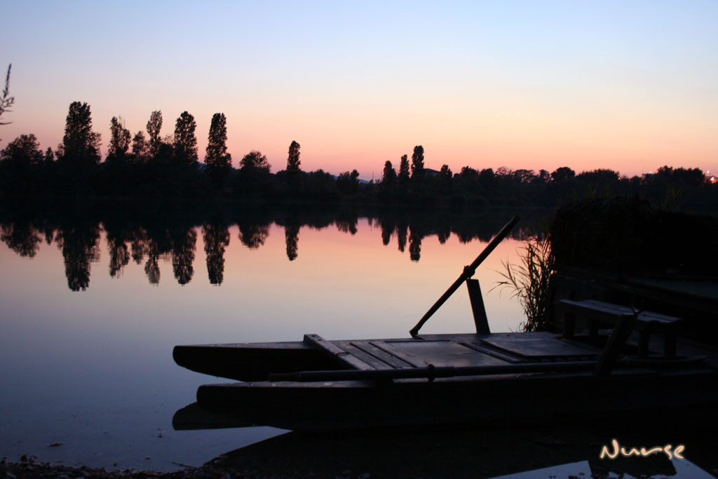 specchio al tramonto