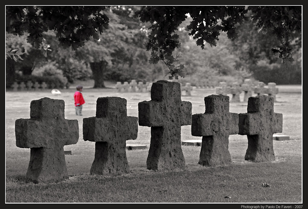 Cimitero militare tedesco. La Cambe, Normandia, Francia