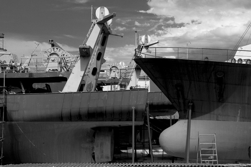 Piccolo cantiere navale abbandonato