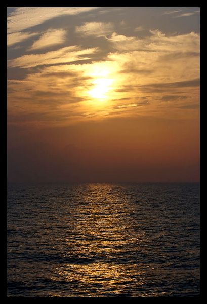 Tramonto sul mare