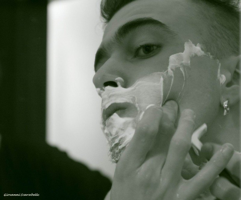shaving..