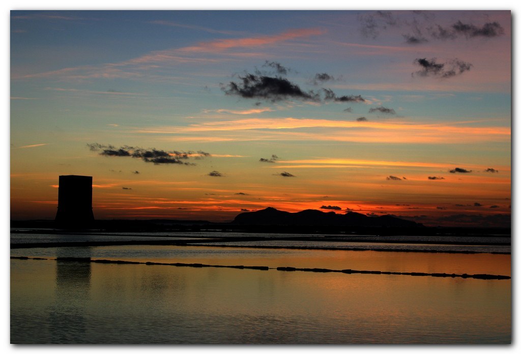 Tramonto sulle saline