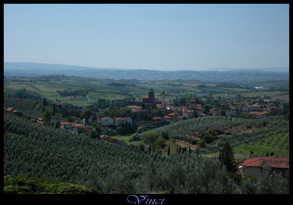 Vinci Panoramica colline Toscane.