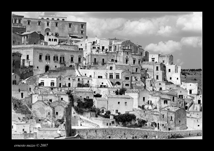 matera, cartolina retr�
