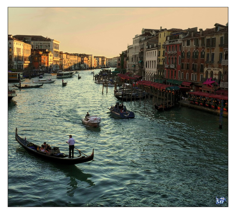 tramonto dal ponte di Rialto