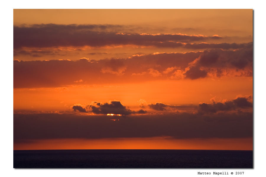 Un tramonto di fuoco