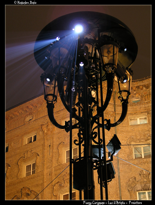 Piazza Carignano - Proiettore Luci d'Artista